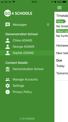 Go4Schools Menu Go4Schools Menu View in App